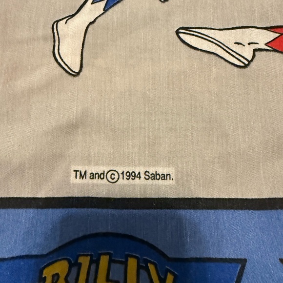 Vintage 90s Power Rangers Twin Sheets Set, Size Twin, Flat and Fitted Fabric - Picture 5 of 12